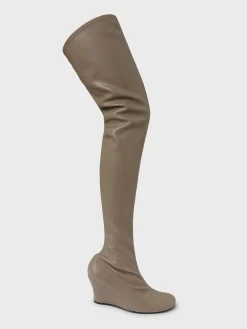 Gimaguas Leather|Shoes*High Boot Wedges